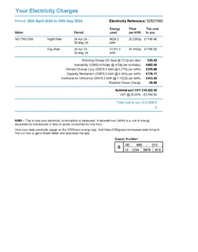 100Green Commercial Bill Page 2