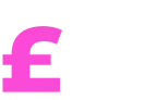 A Pound Symbol - Coloured Pink